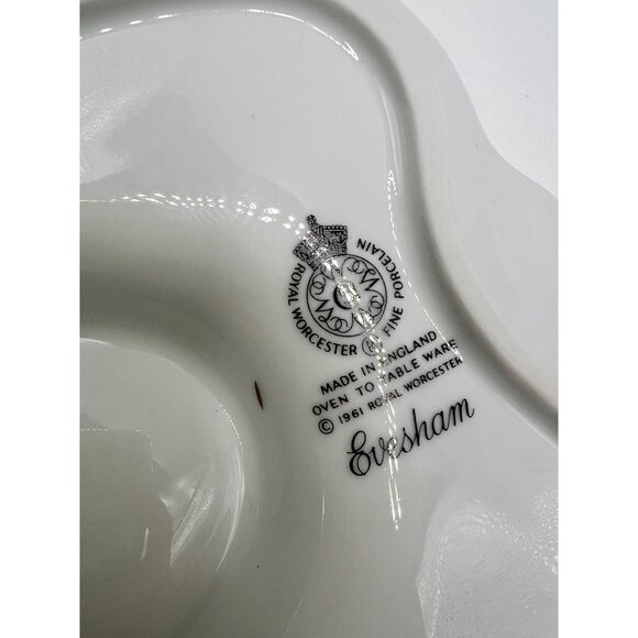 Royal Worcester Fine Porcelain Evesham Gold Asparagus Vintage Serving Plate Tray - Picture 5 of 9